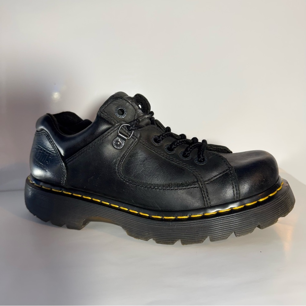 Dr. Martens Doc Air Wair 7A16 Industrial 
Black Leather Shoes US Men 9/Women 10